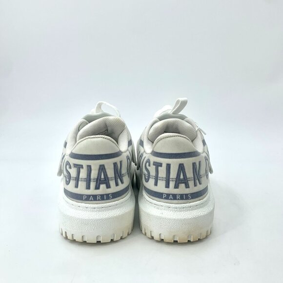 Christian Dior Dior-ID White Thick-Soled Lace-Up Sneakers Womens 37.5 - Picture 5 of 9